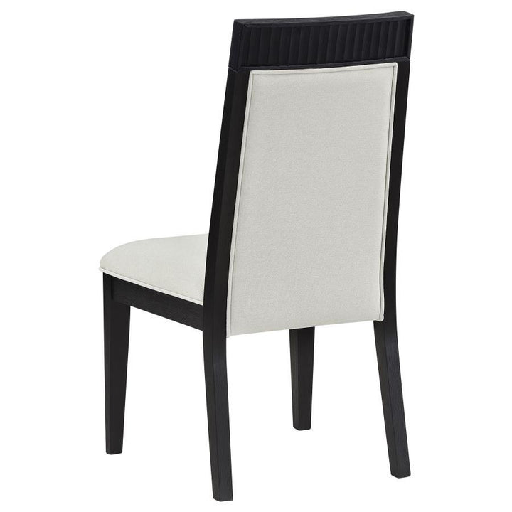Brookmead - Dining Side Chair (Set of 2) - Ivory / Black Chair Set modern furniture Contempo Furniture