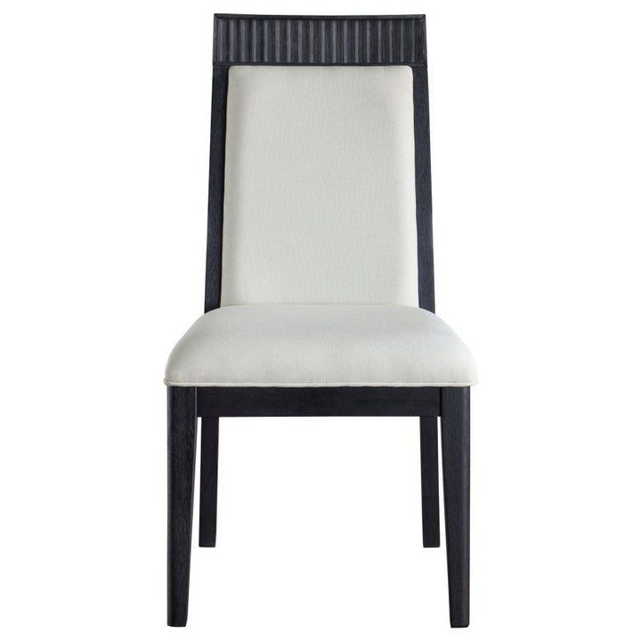 Brookmead - Dining Side Chair (Set of 2) - Ivory / Black Chair Set modern furniture Contempo Furniture
