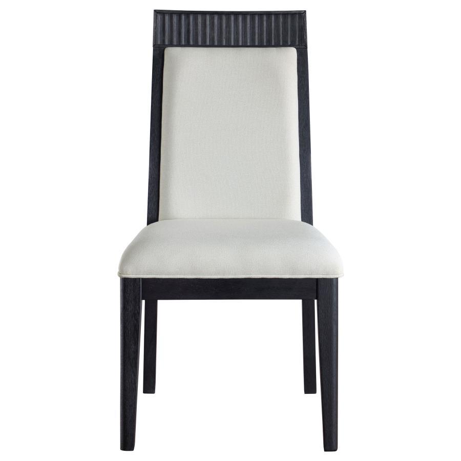Brookmead - Dining Side Chair (Set of 2) - Ivory / Black Chair Set modern furniture Contempo Furniture