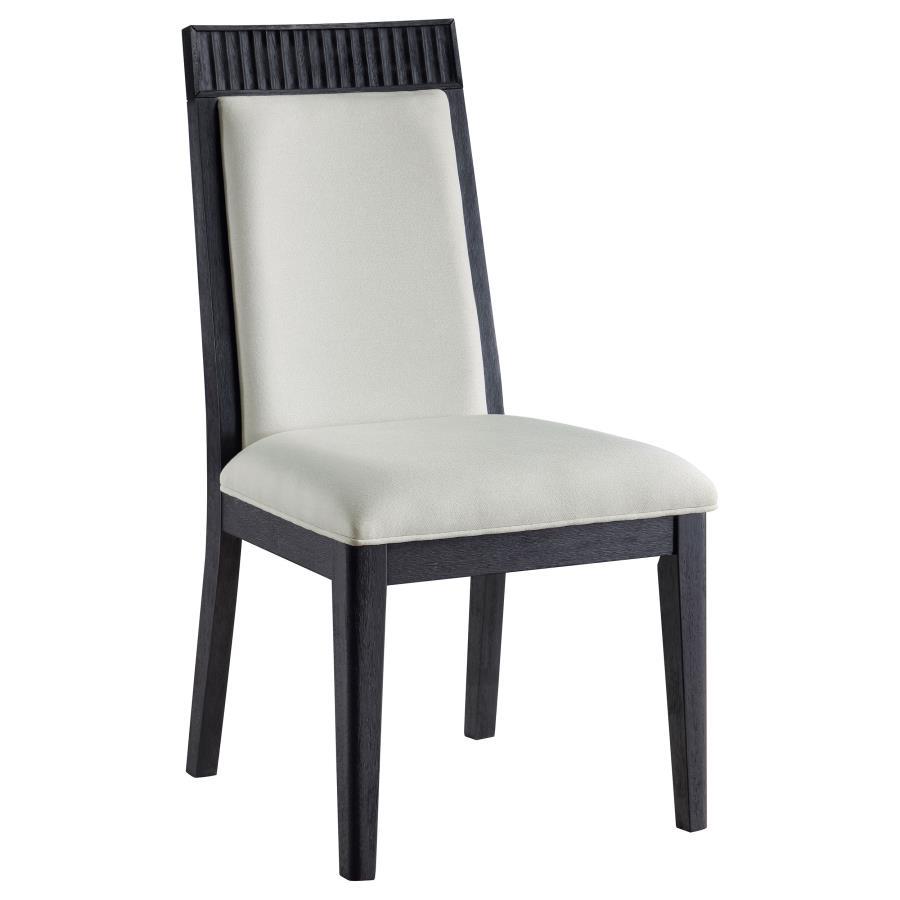 Brookmead - Dining Side Chair (Set of 2) - Ivory / Black Chair Set modern furniture Contempo Furniture