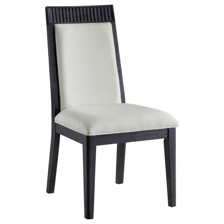 Brookmead - Dining Side Chair (Set of 2) - Ivory / Black Chair Set modern furniture Contempo Furniture