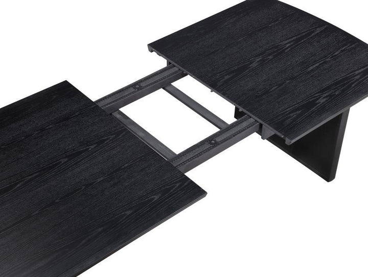 Brookmead - Extension Leaf Dining Table - Black Dining Table with Extension modern furniture Contempo Furniture