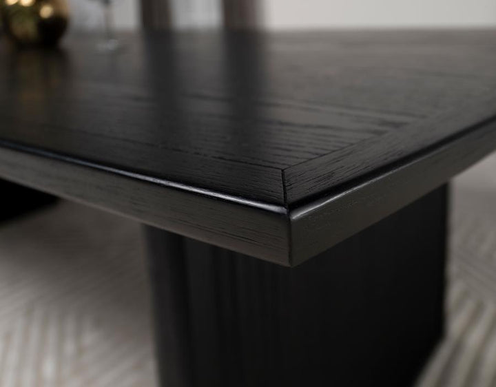 Brookmead - Extension Leaf Dining Table - Black Dining Table with Extension modern furniture Contempo Furniture