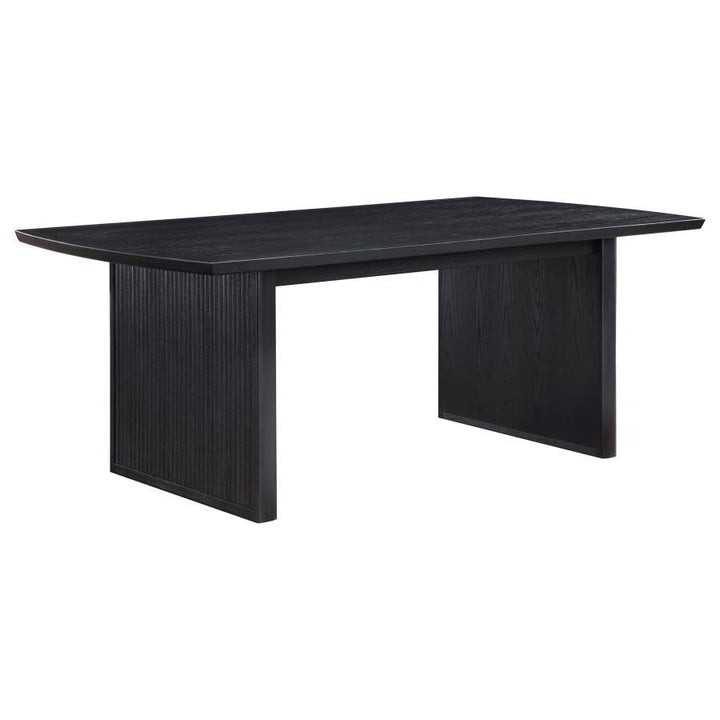 Brookmead - Extension Leaf Dining Table - Black Dining Table with Extension modern furniture Contempo Furniture