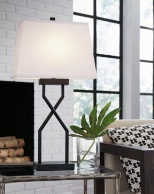 Brookthrone Table Lamp (Set of 2) - Black Table Lamp modern furniture Contempo Furniture
