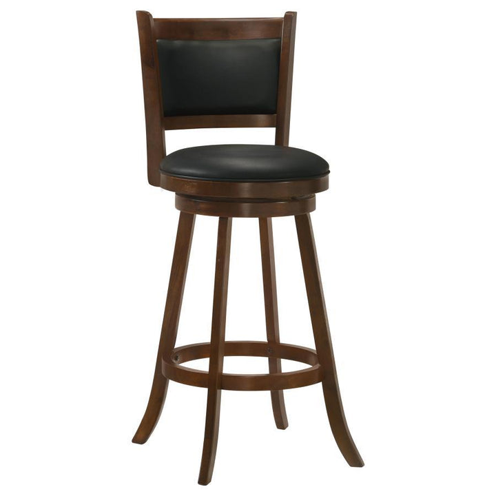 Broxton - Upholstered Swivel Bar Chair (Set of 2) - Chestnut Stool Set modern furniture Contempo Furniture