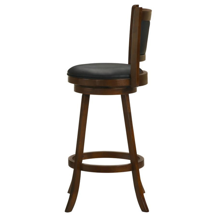 Broxton - Upholstered Swivel Bar Chair (Set of 2) - Chestnut Stool Set modern furniture Contempo Furniture