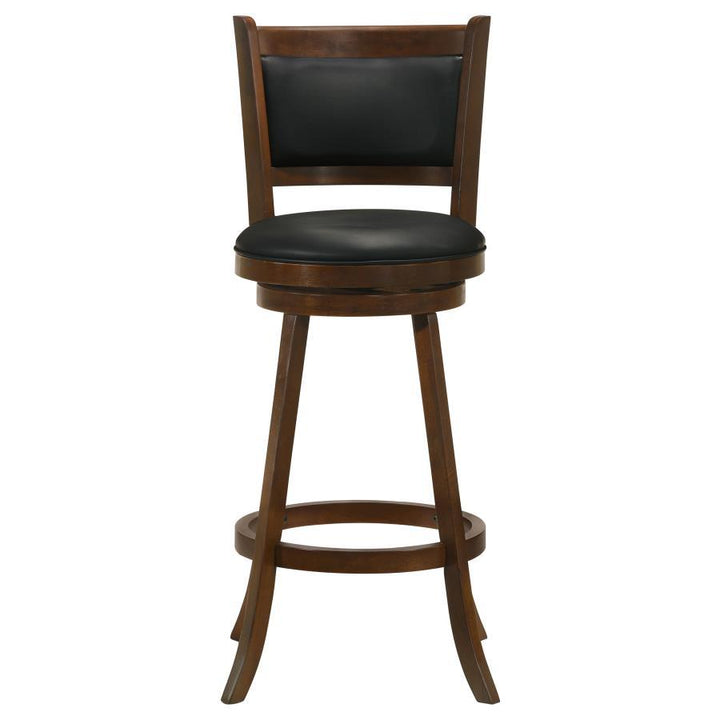 Broxton - Upholstered Swivel Bar Chair (Set of 2) - Chestnut Stool Set modern furniture Contempo Furniture