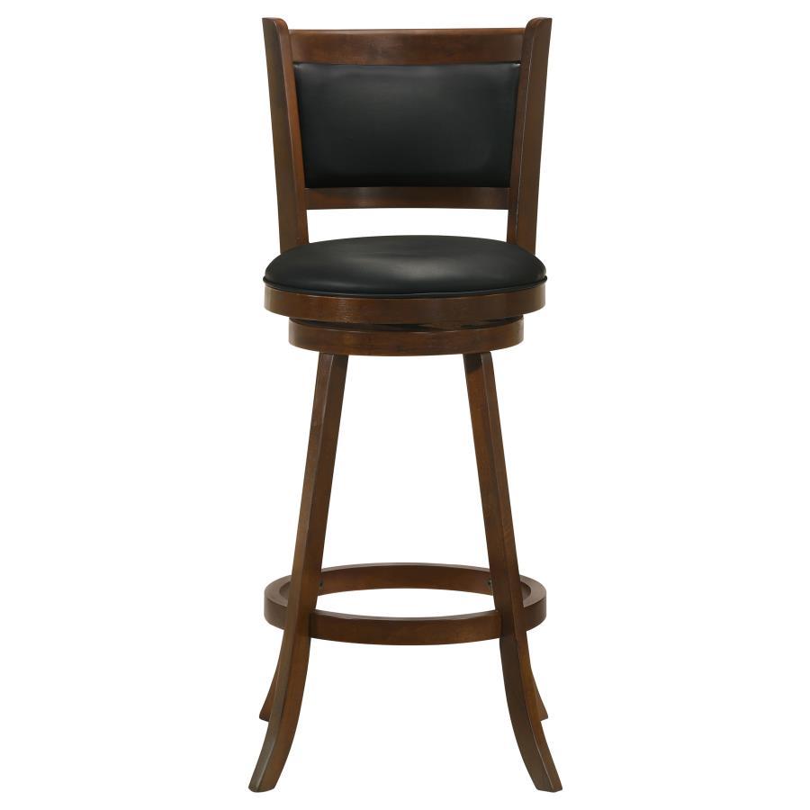 Broxton - Upholstered Swivel Bar Chair (Set of 2) - Chestnut Stool Set modern furniture Contempo Furniture