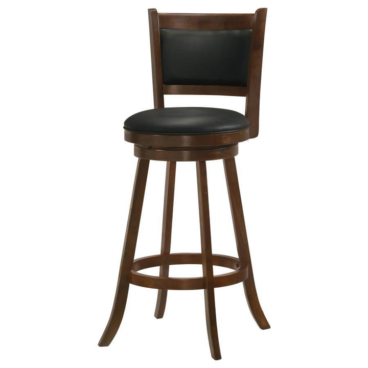 Broxton - Upholstered Swivel Bar Chair (Set of 2) - Chestnut Stool Set modern furniture Contempo Furniture