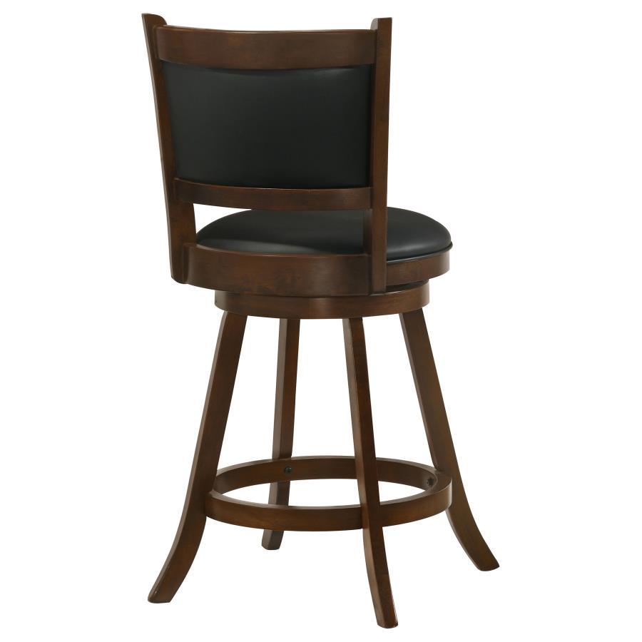 Broxton - Upholstered Swivel Counter Chair (Set of 2) - Chestnut Stool Set modern furniture Contempo Furniture