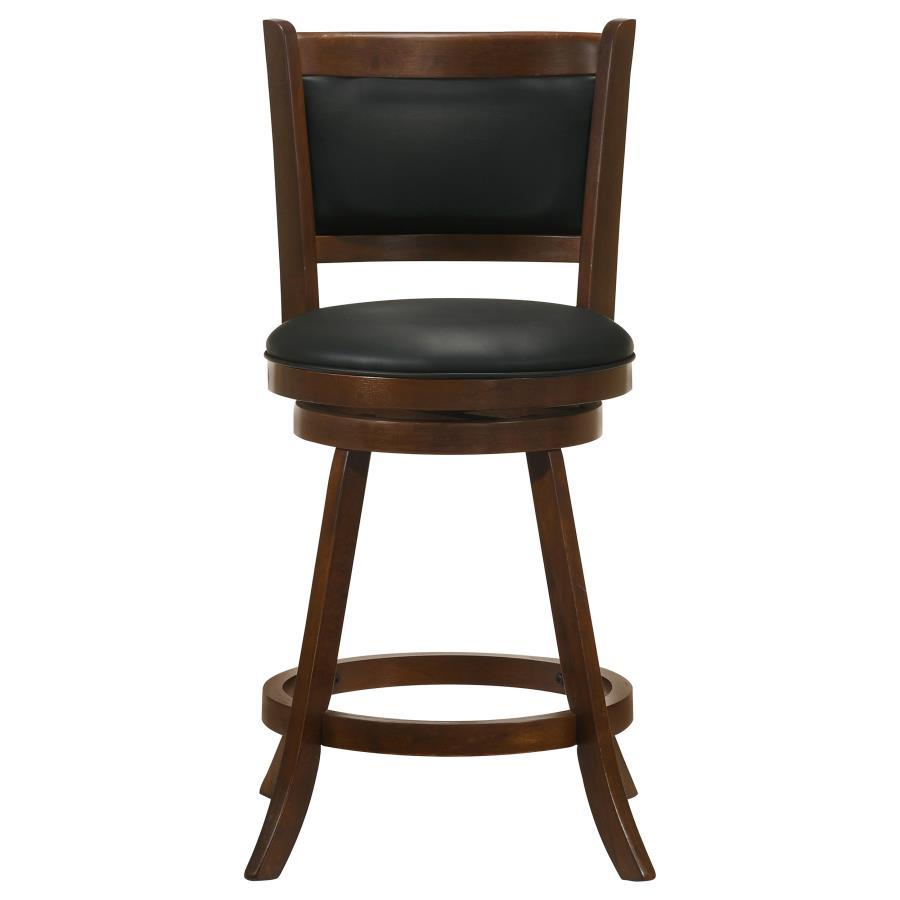 Broxton - Upholstered Swivel Counter Chair (Set of 2) - Chestnut Stool Set modern furniture Contempo Furniture