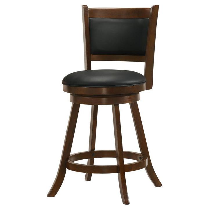 Broxton - Upholstered Swivel Counter Chair (Set of 2) - Chestnut Stool Set modern furniture Contempo Furniture