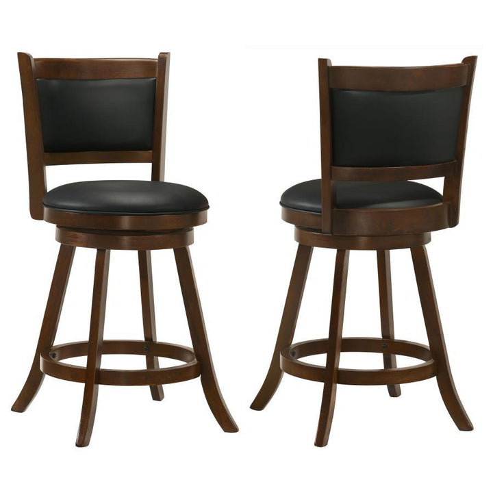 Broxton - Upholstered Swivel Counter Chair (Set of 2) - Chestnut Stool Set modern furniture Contempo Furniture