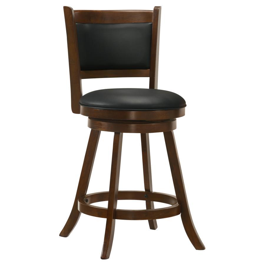 Broxton - Upholstered Swivel Counter Chair (Set of 2) - Chestnut Stool Set modern furniture Contempo Furniture