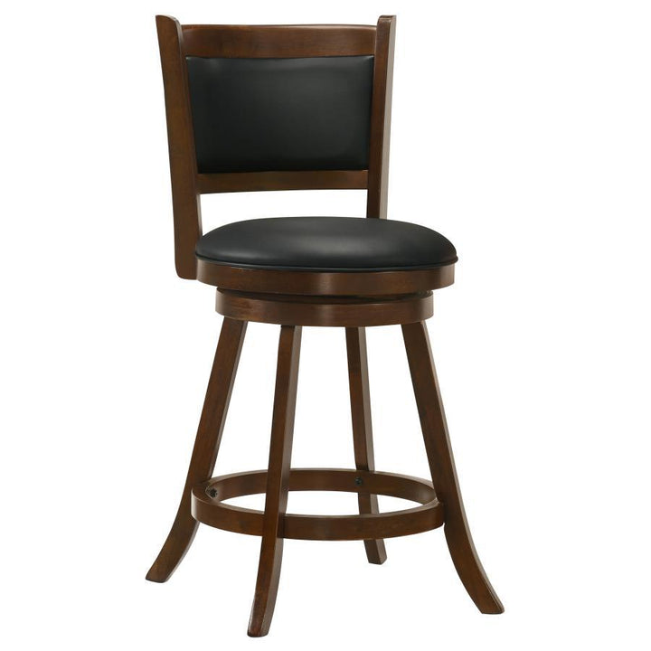Broxton - Upholstered Swivel Counter Chair (Set of 2) - Chestnut Stool Set modern furniture Contempo Furniture
