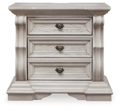 Bruchandi Nightstand - Gray Nightstand w/ Charging Station modern furniture Contempo Furniture