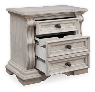 Bruchandi Nightstand - Gray Nightstand w/ Charging Station modern furniture Contempo Furniture