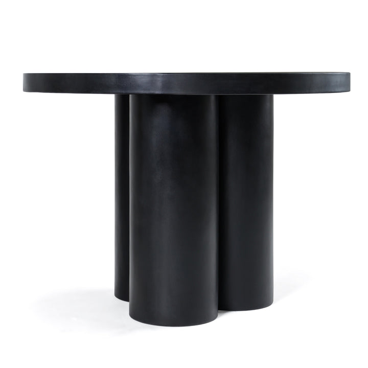 Bruni - Modern Black Concrete Round Dining Table