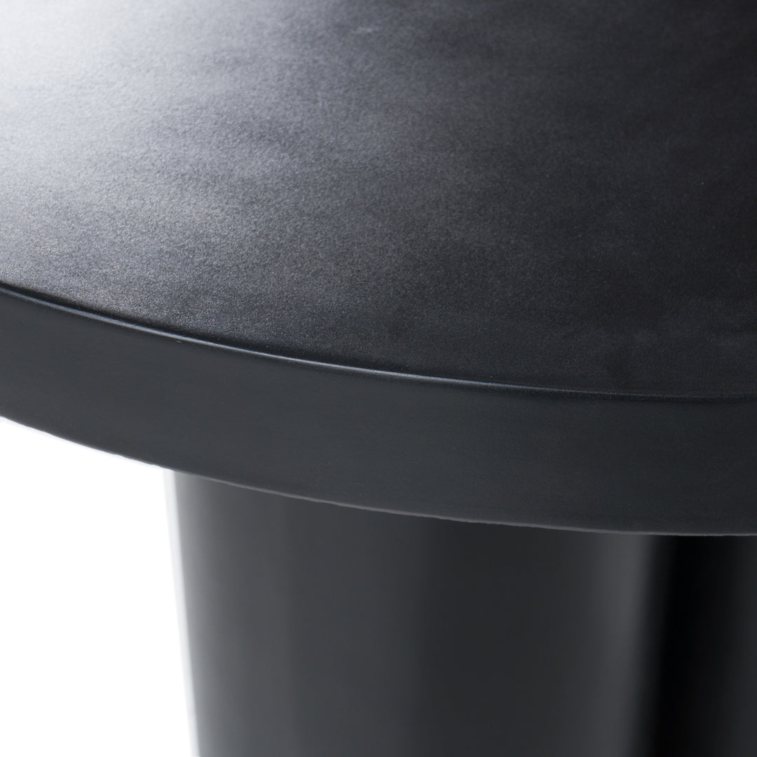 Bruni - Modern Black Concrete Round Dining Table
