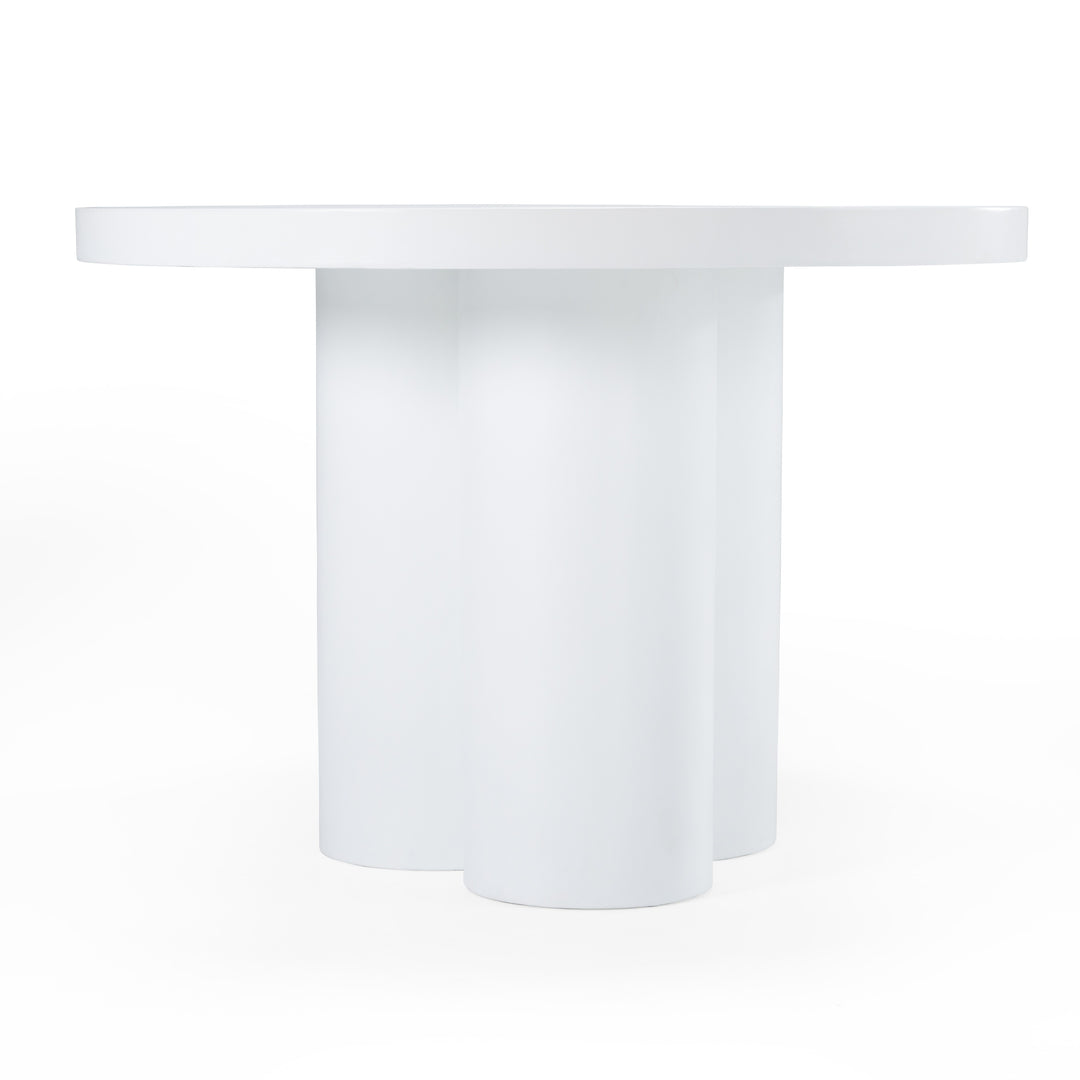 Bruni - Modern White Concrete Round Dining Table