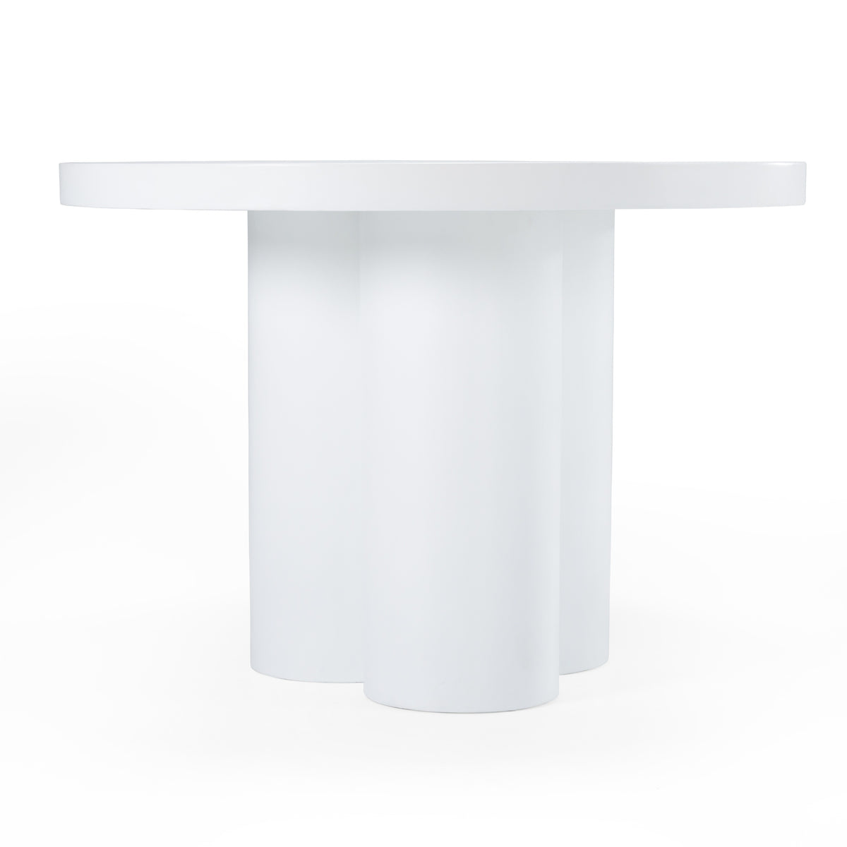 Bruni - Modern White Concrete Round Dining Table