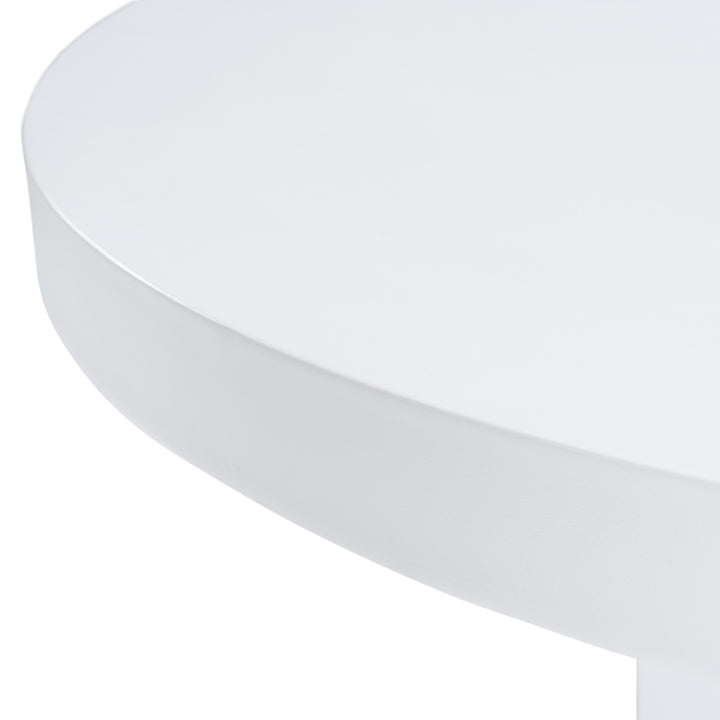 Bruni - Modern White Concrete Round Dining Table - View 5