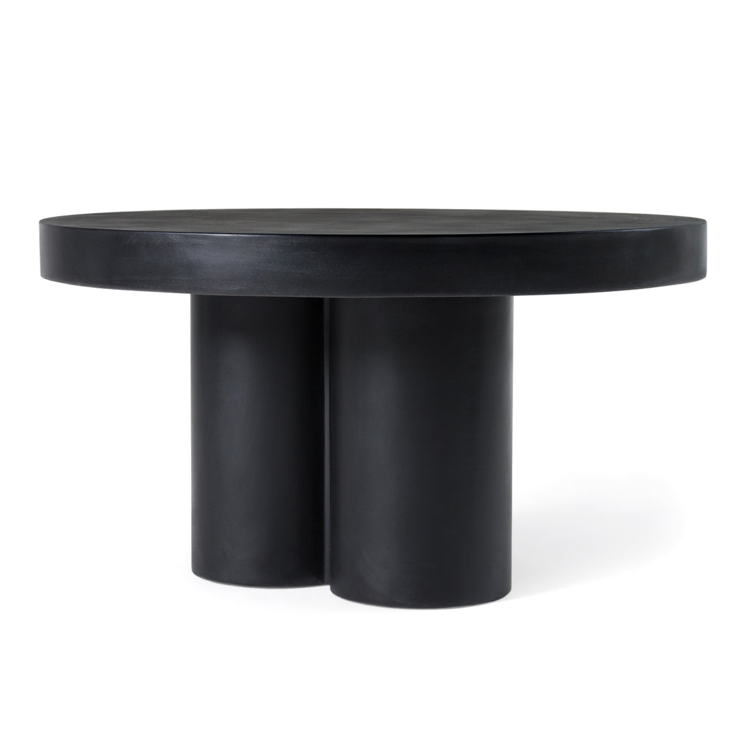 Bruni  Modern Black Concrete Coffee Table