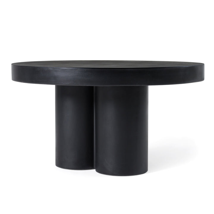 Bruni  Modern Black Concrete Coffee Table