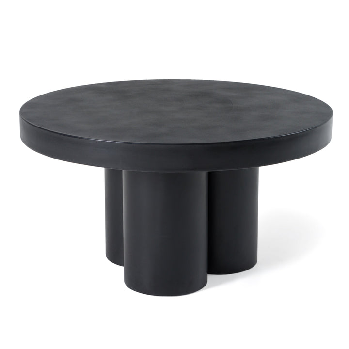 Bruni  Modern Black Concrete Coffee Table