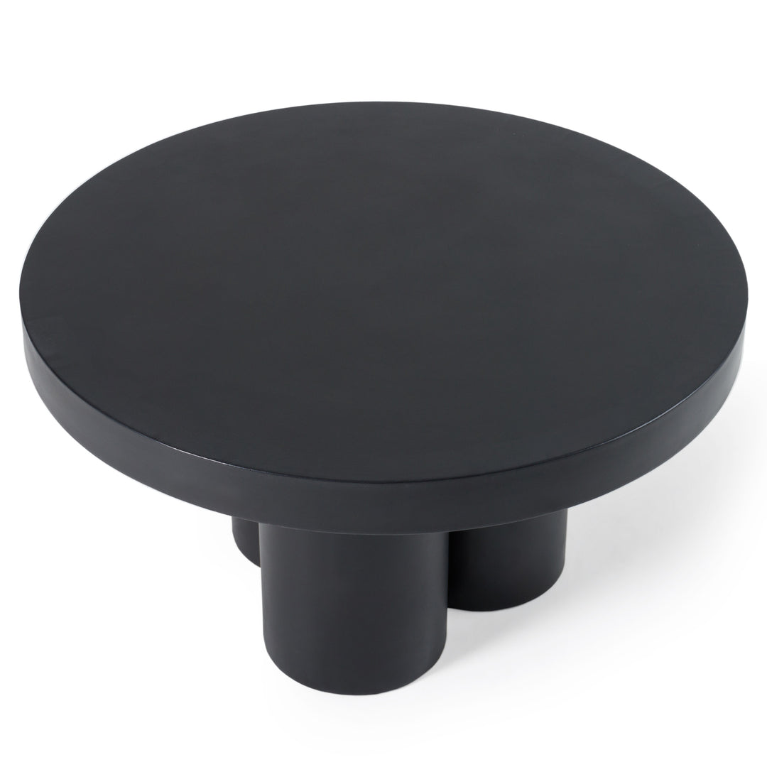Bruni  Modern Black Concrete Coffee Table