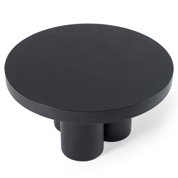 Bruni  Modern Black Concrete Coffee Table
