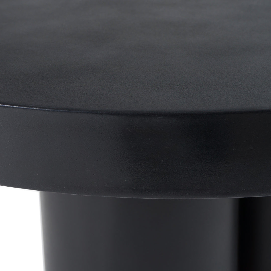 Bruni  Modern Black Concrete Coffee Table