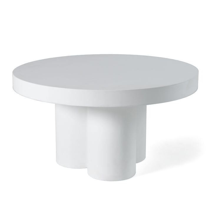 Bruni - Modern White Concrete Coffee Table - View 3