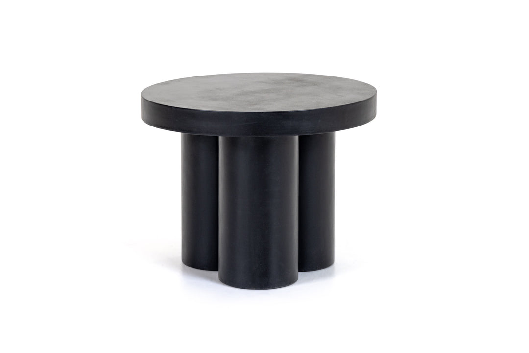 Bruni  Modern Black Concrete End Table