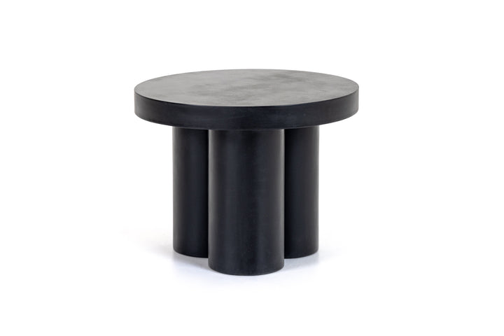 Bruni  Modern Black Concrete End Table
