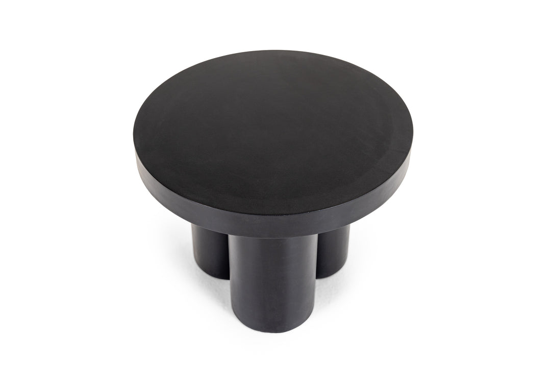 Bruni  Modern Black Concrete End Table