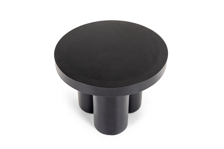 Bruni  Modern Black Concrete End Table