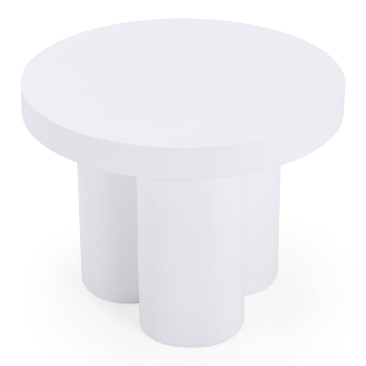 Bruni - Modern White Concrete End Table