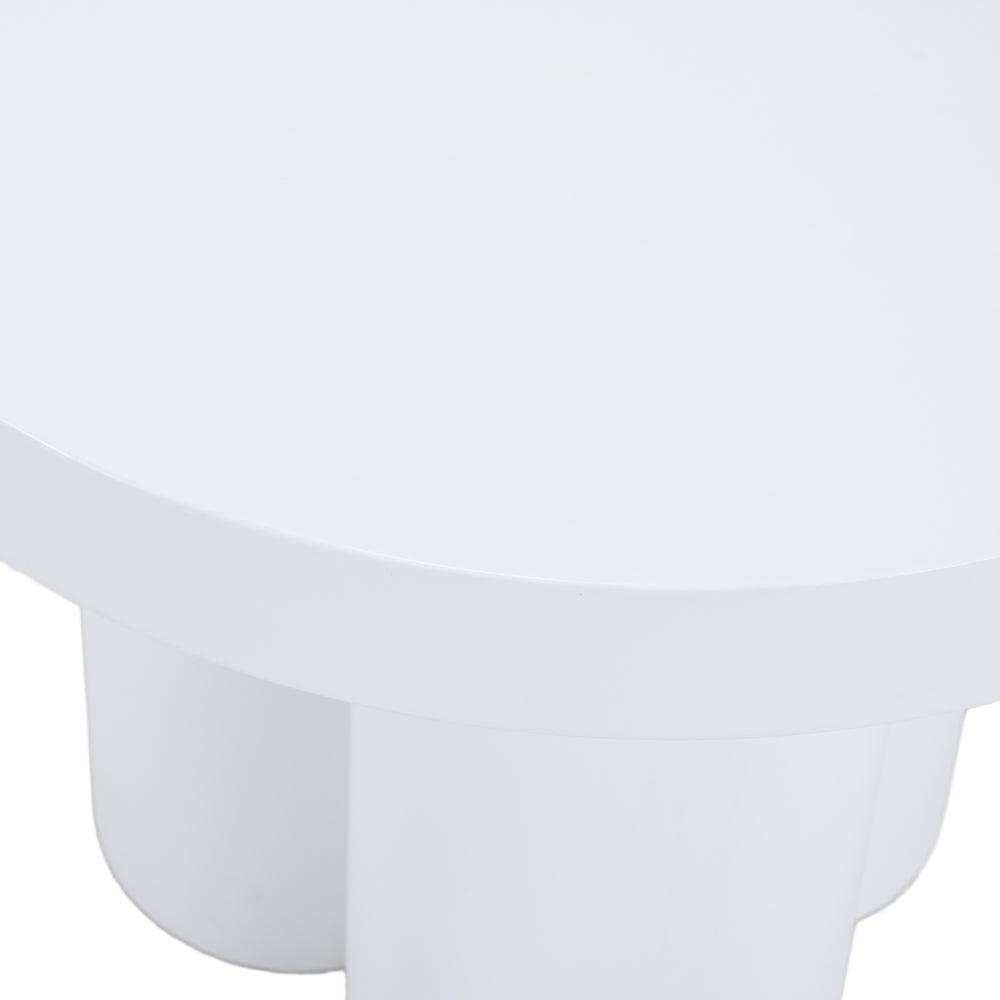 Bruni - Modern White Concrete End Table - View 5