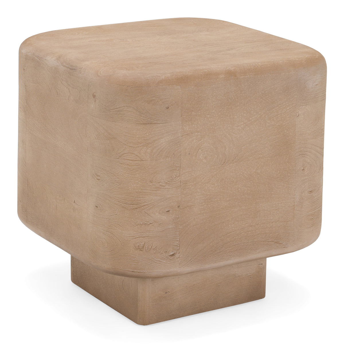 Bruno - Modern Mango Wood Square End Table - View 2