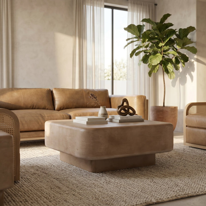 Bruno - Modern Mango Wood Square Coffee Table