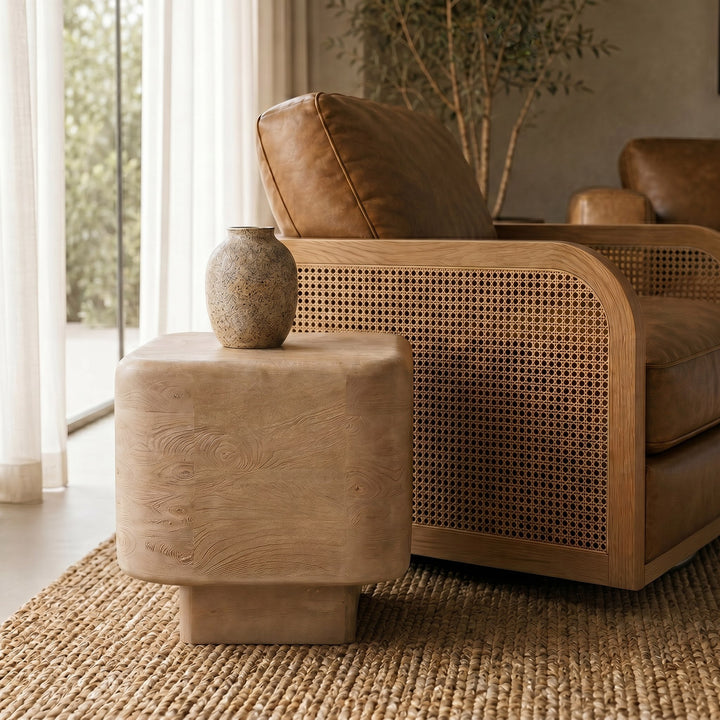 Bruno - Modern Mango Wood Square End Table