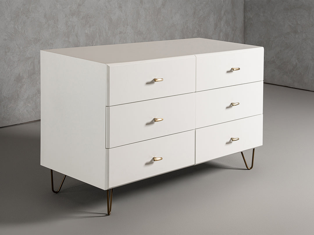 Bryan  Modern White Dresser