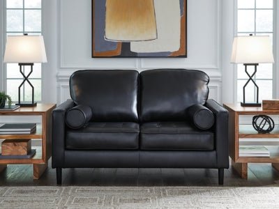 Bryceview Loveseat - Black Stationary Loveseat modern furniture Contempo Furniture