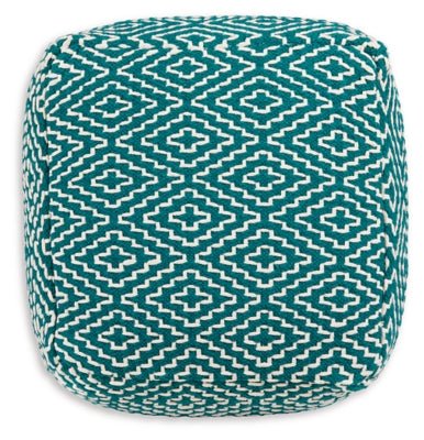 Brynnsen Pouf - Light Blue Accent Pouf modern furniture Contempo Furniture