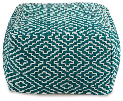 Brynnsen Pouf - Light Blue Accent Pouf modern furniture Contempo Furniture