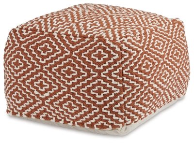 Brynnsen Pouf - Red Accent Pouf modern furniture Contempo Furniture