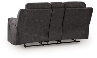Brysonview Reclining Loveseat with Console - Dark Gray Reclining Loveseat modern furniture Contempo Furniture