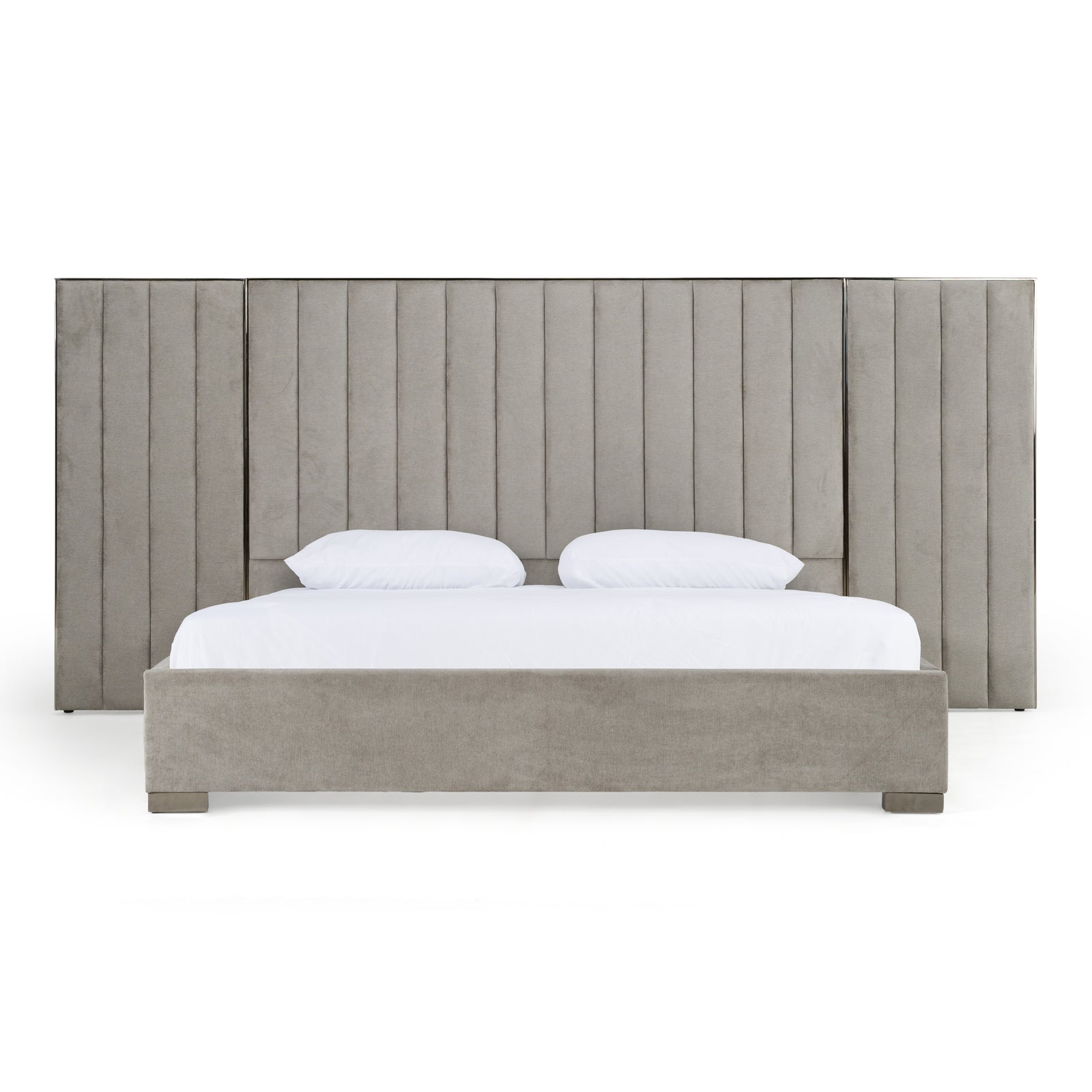 Buckley - Modern Grey  and  Black Stainless Steel Bed